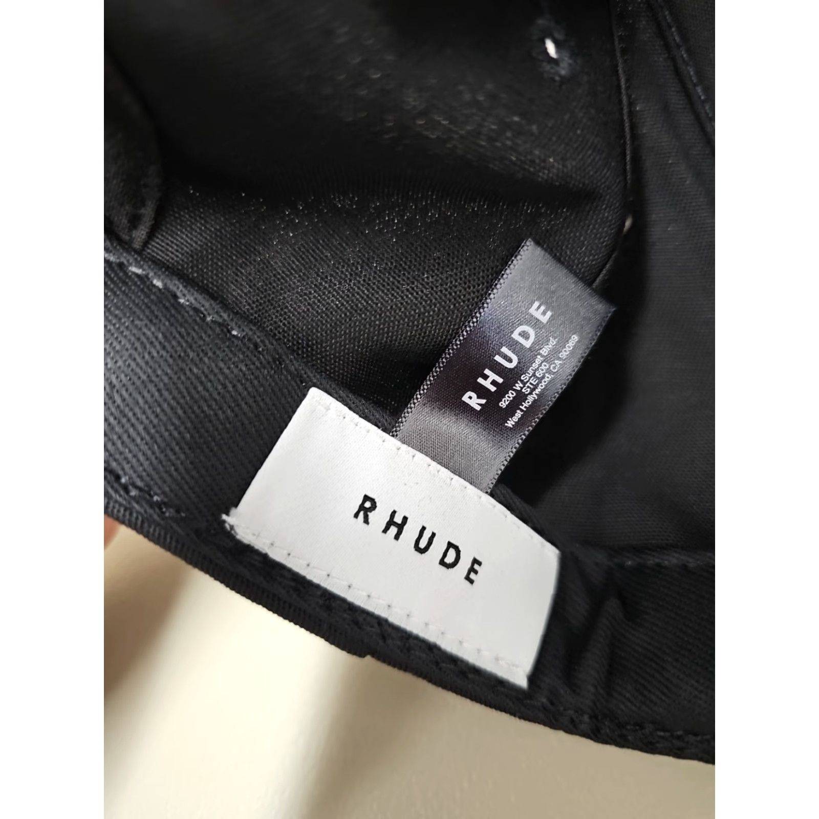 Rhude Rhude Black HAT CAP Desert Hill Black Authentic NEW Adjustable One Size Men Baseball Cap Cap Black HAT Mens Deadstock Authentic NEW Size ONE SIZE - 5 Thumbnail