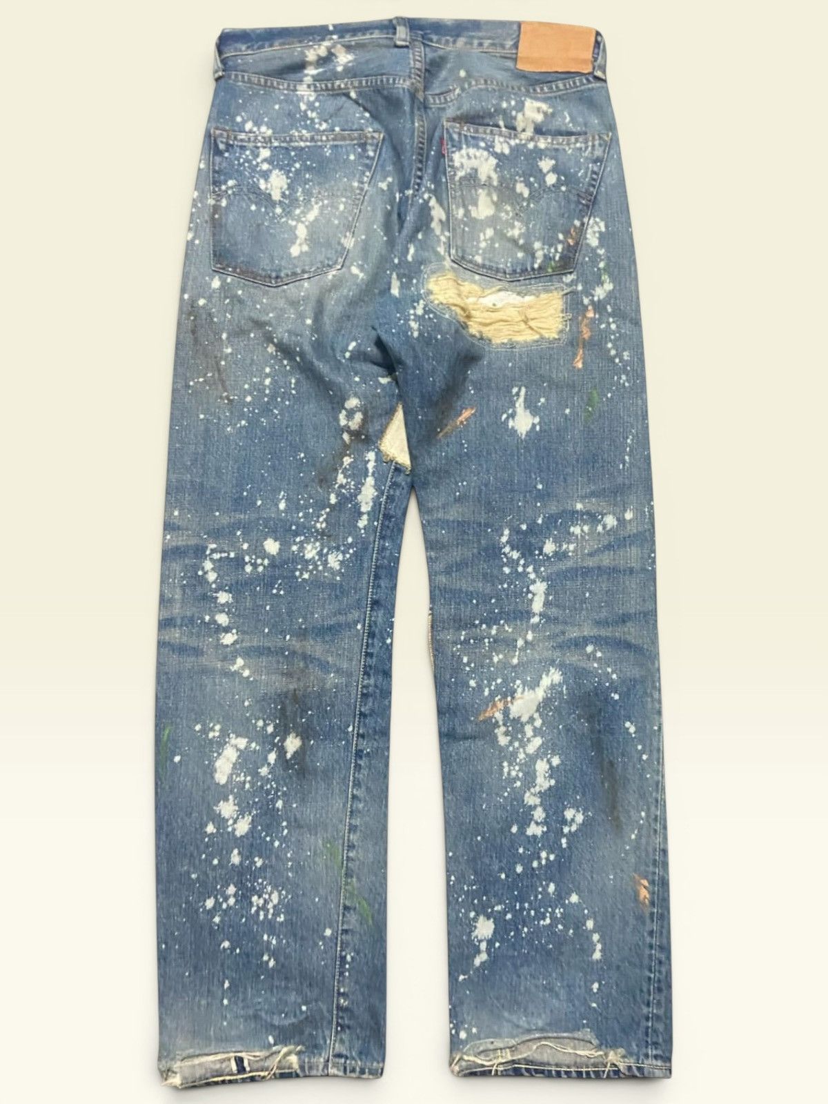 Levi's × Undercover Vtg Levis 501xx Big E Selvedge Splatter Patchwork Boro Jeans Size US 36 / EU 52 - 20 Thumbnail