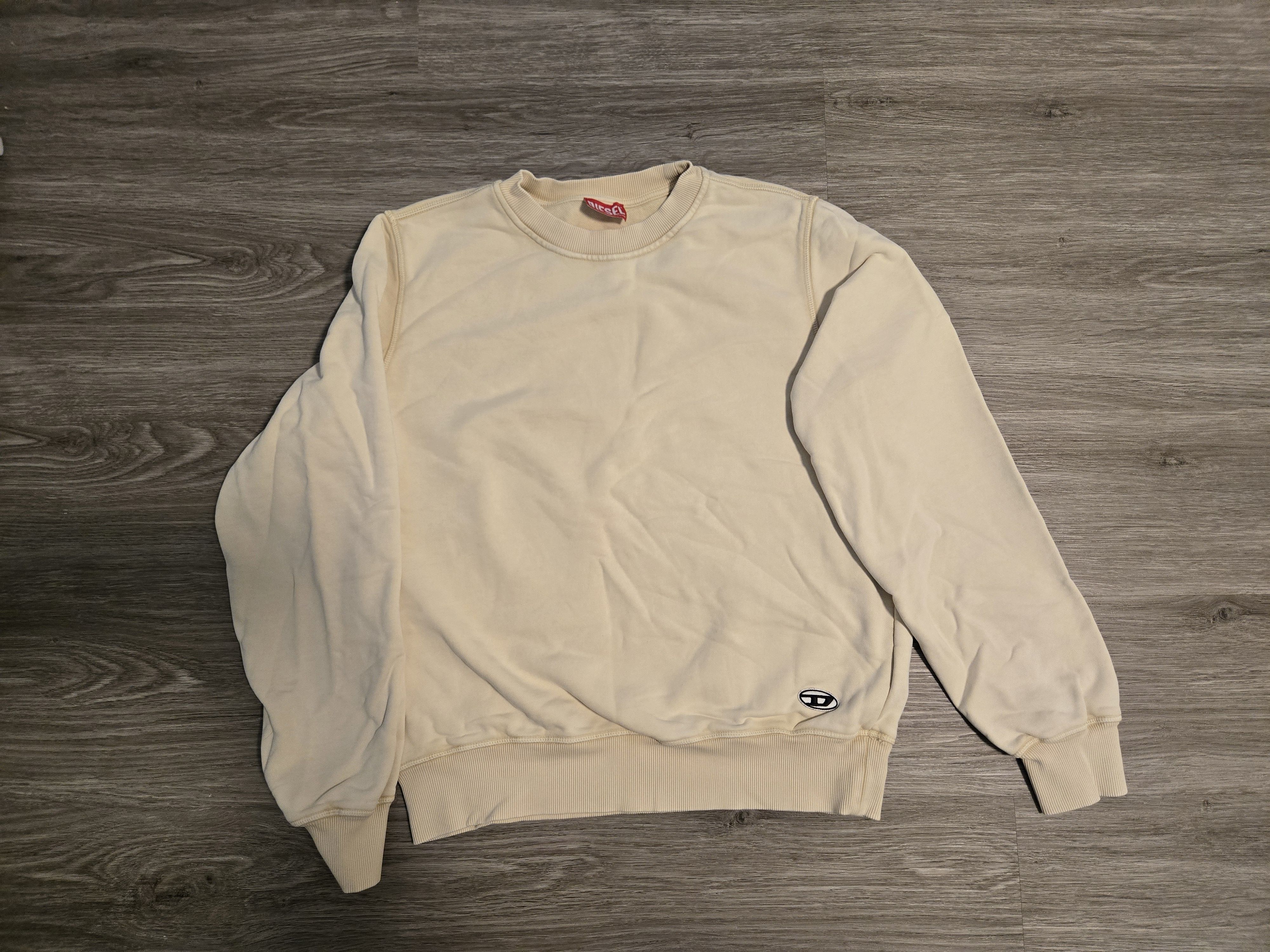Diesel Diesel Cream Beige Crew Neck Sweater Size M Size US M / EU 48-50 / 2 - 1 Thumbnail