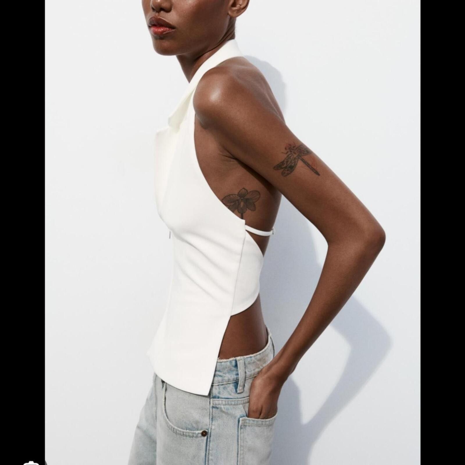 Zara Zara Open Back Halter Top Size S / US 4 / IT 40 - 3 Thumbnail
