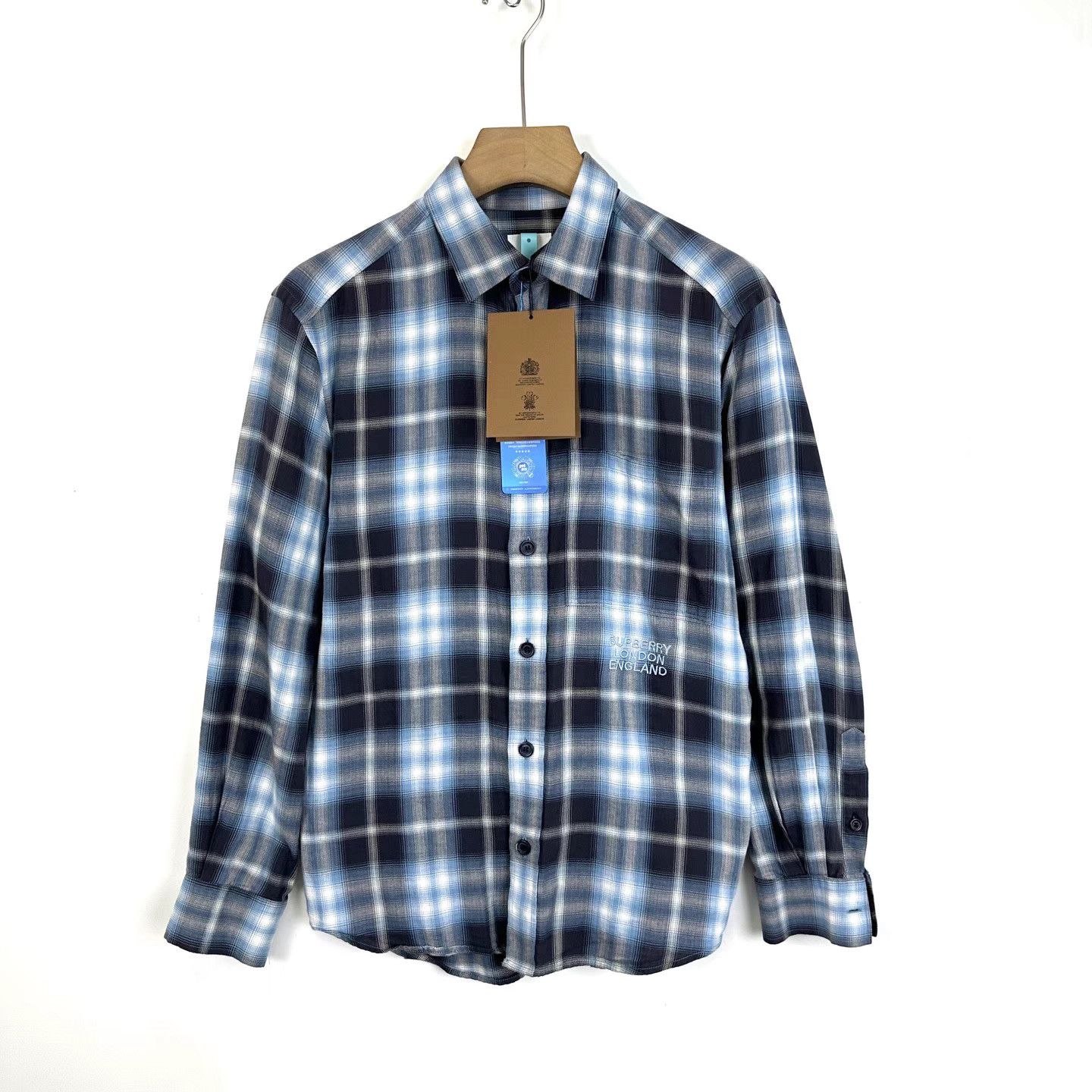 Burberry Burberry Embroidered Logo Long Sleeve Shirt K12 Size US S / EU 44-46 / 1 - 1 Thumbnail