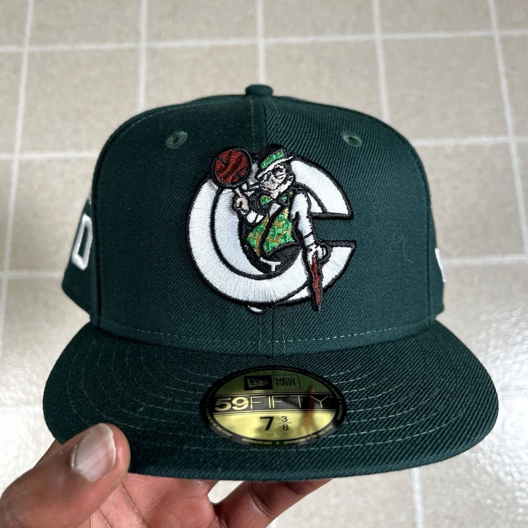 New Era New Era Celtics Jayson Tatum Green Hat Exclusive Fitted NBA Cap 7 3/8 Men Green Cap Size ONE SIZE - 2 Thumbnail