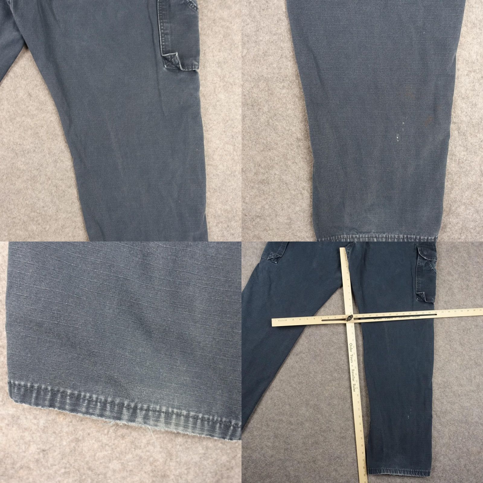 Wrangler Wrangler RIGGS Workwear Carpenter Pants Mens 38x34 Blue Cargo Pocket Straight Relaxed Belt Loops Size US 38 / EU 54 - 9 Thumbnail