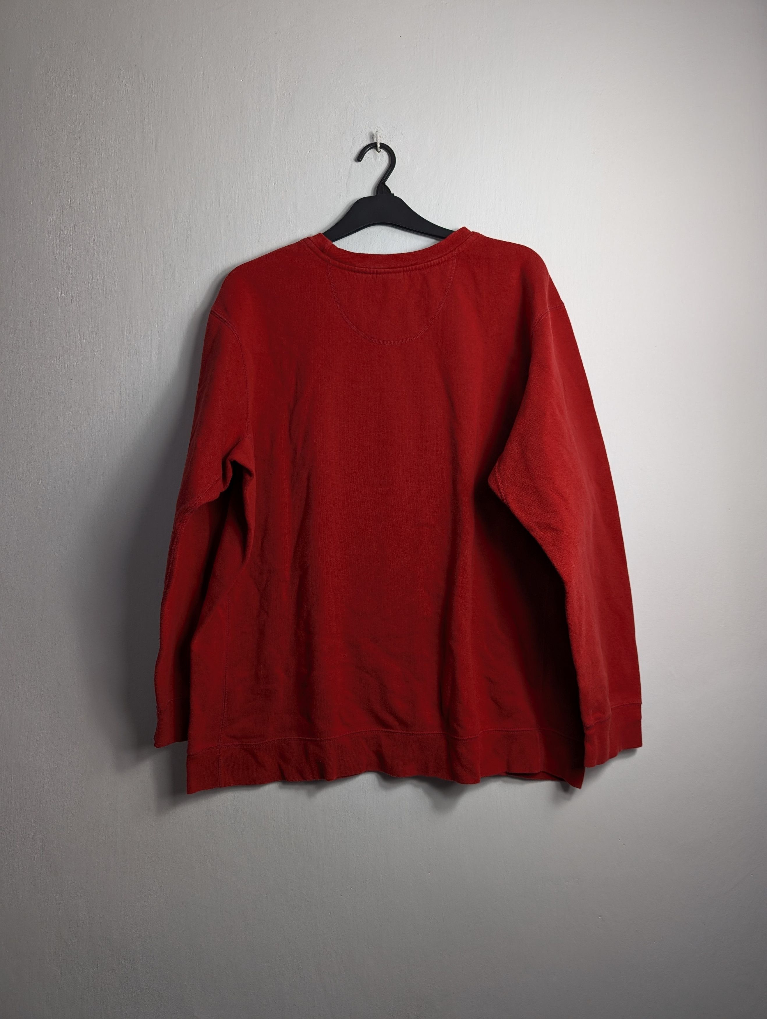 Nike × Vintage Vintage Nike Red Sweatshirt 00s y2k retro Swoosh Size US XL / EU 56 / 4 - 4 Thumbnail