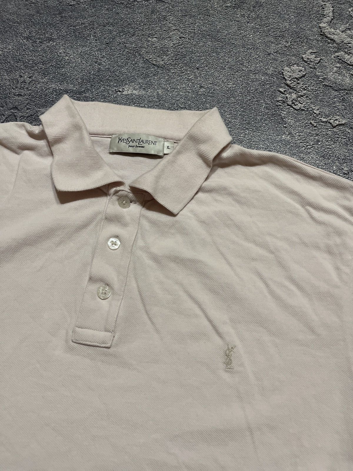 Vintage × Yves Saint Laurent Yves Saint Laurent Pour Homme Vintage Polo Tee Rare Luxury Size US XL / EU 56 / 4 - 4 Thumbnail