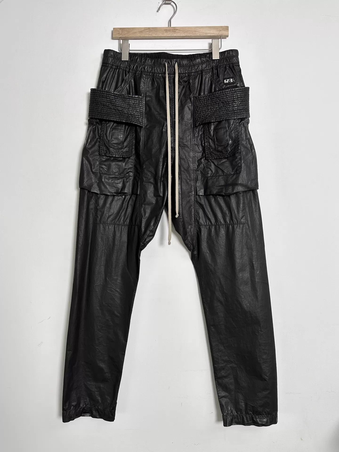 Rick Owens Rick Owens SBW Wax Double Ring Drawstring Cargo L Size US 34 / EU 50 - 1 Thumbnail