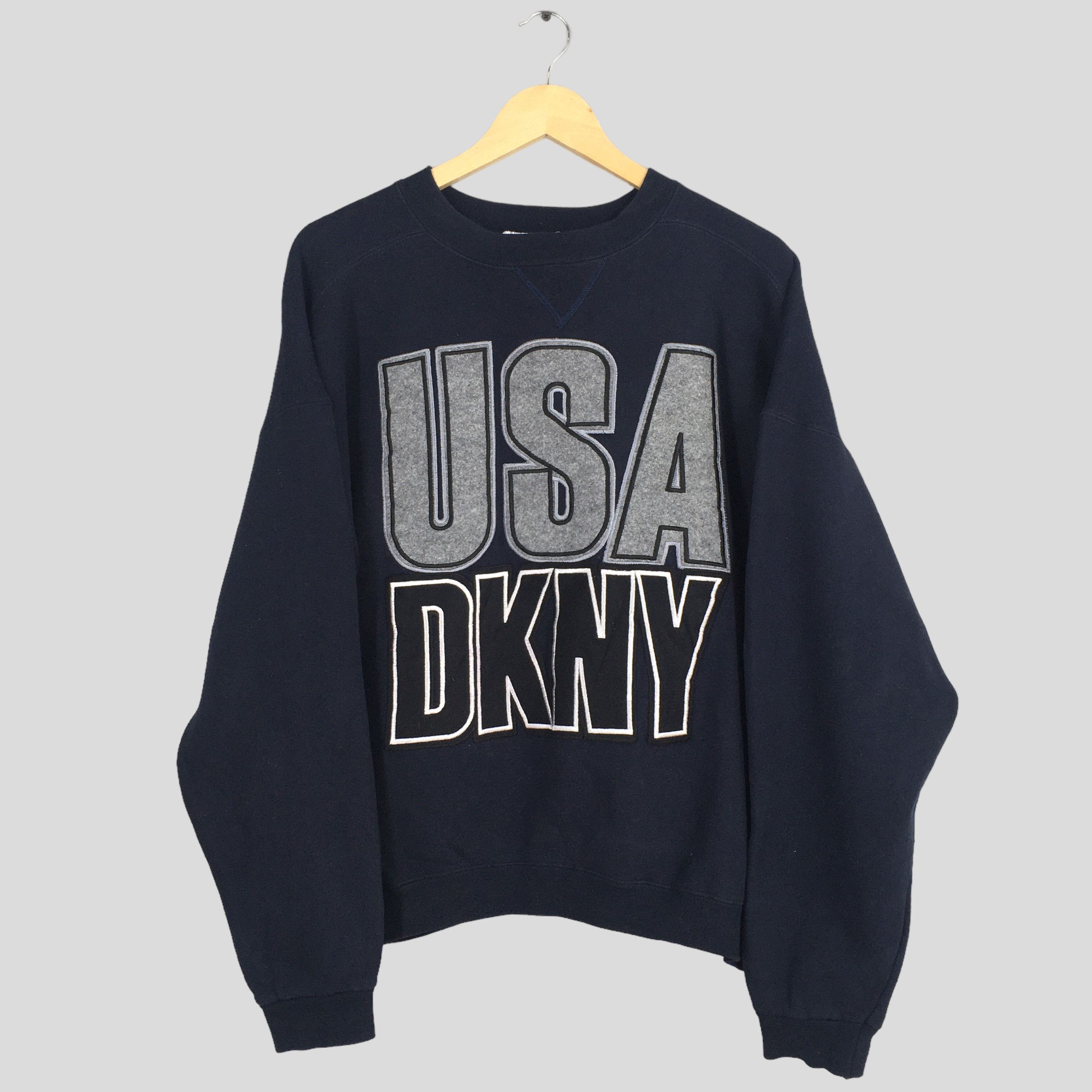 DKNY Vintage Dkny Usa Jeans Black Sweatshirt Medium Size US M / EU 48-50 / 2 - 1 Thumbnail