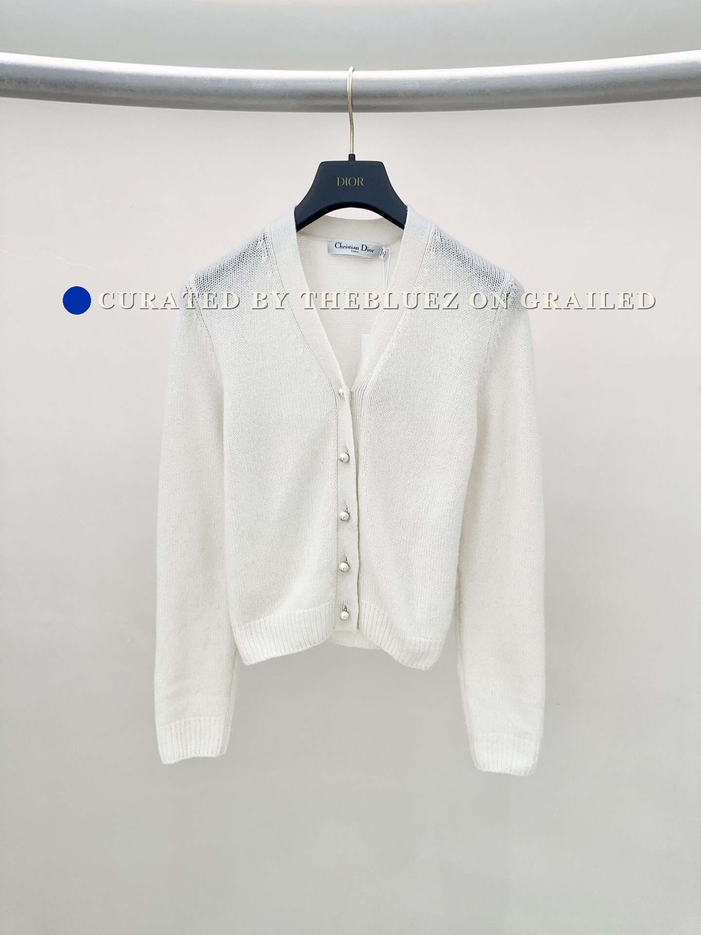 Dior Dior White Cotton Blend Women's Cardigan 0089 | Grailed