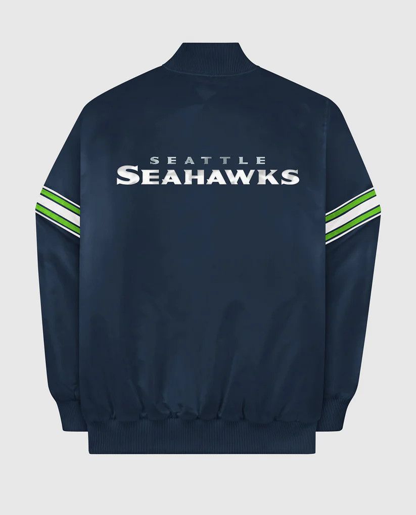 Starter NFL Seattle Seahawks Varsity Satin Full-Snap Jacket Size US M / EU 48-50 / 2 - 4 Thumbnail