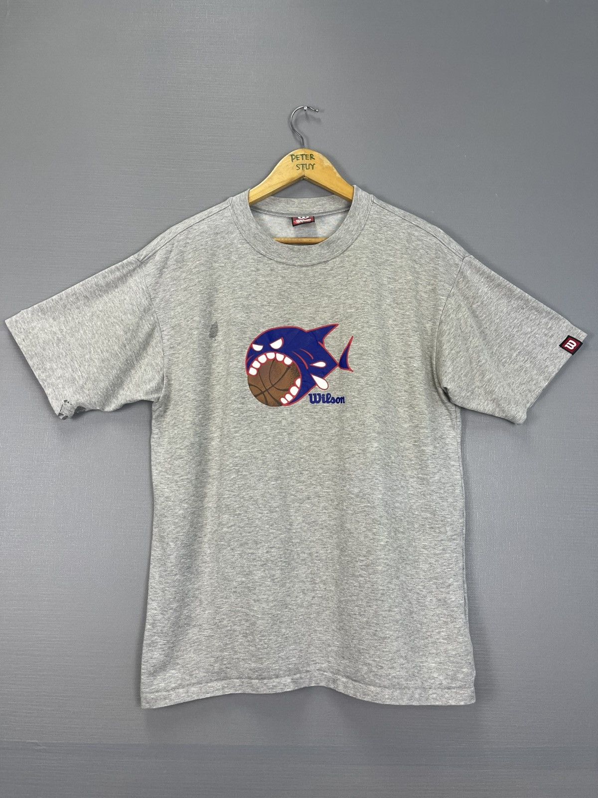 Wilson Vintage Wilson Piranha Logo T-Shirt Size US L / EU 52-54 / 3 - 2 Thumbnail