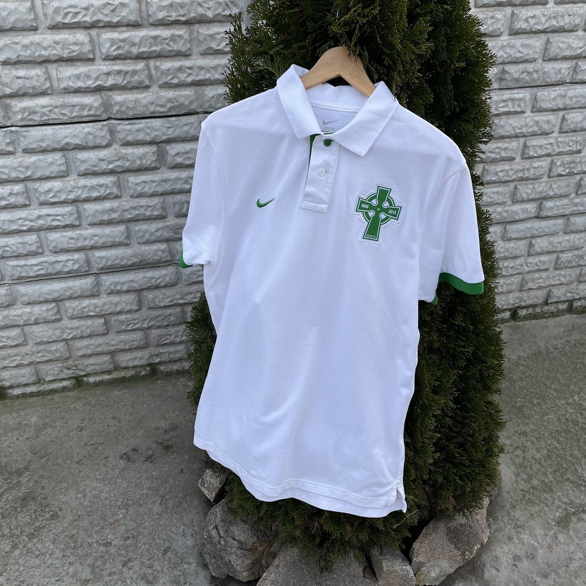 NBA × Nike × Vintage Vintage Polo Nike Celtic International FC Fan Tee Y2K USA Size US L / EU 52-54 / 3 - 1 Thumbnail