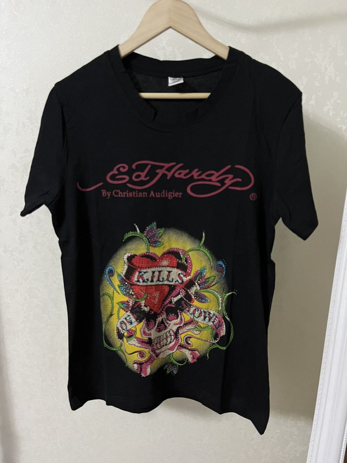 Ed Hardy Don Ed Hardy Vintage Big Logo T Shirt Size US L / EU 52-54 / 3 - 1 Thumbnail