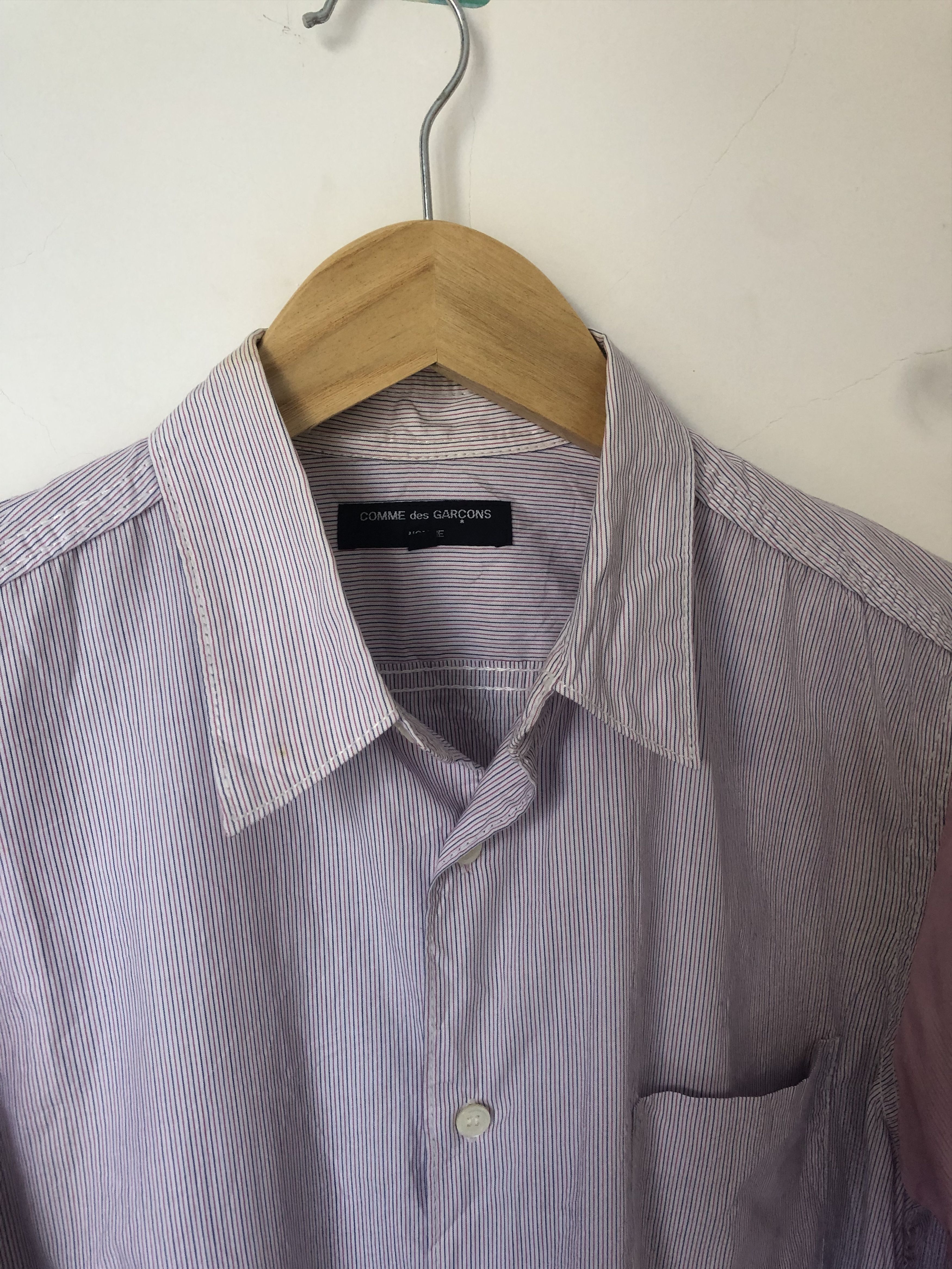Comme des Garcons Homme pink stripes shirt Size US S / EU 44-46 / 1 - 2 Thumbnail