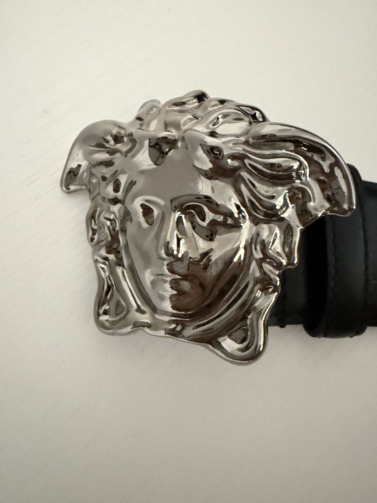 Versace Versace La Medusa Leather Belt 4 CM Size 38 - 2 Thumbnail