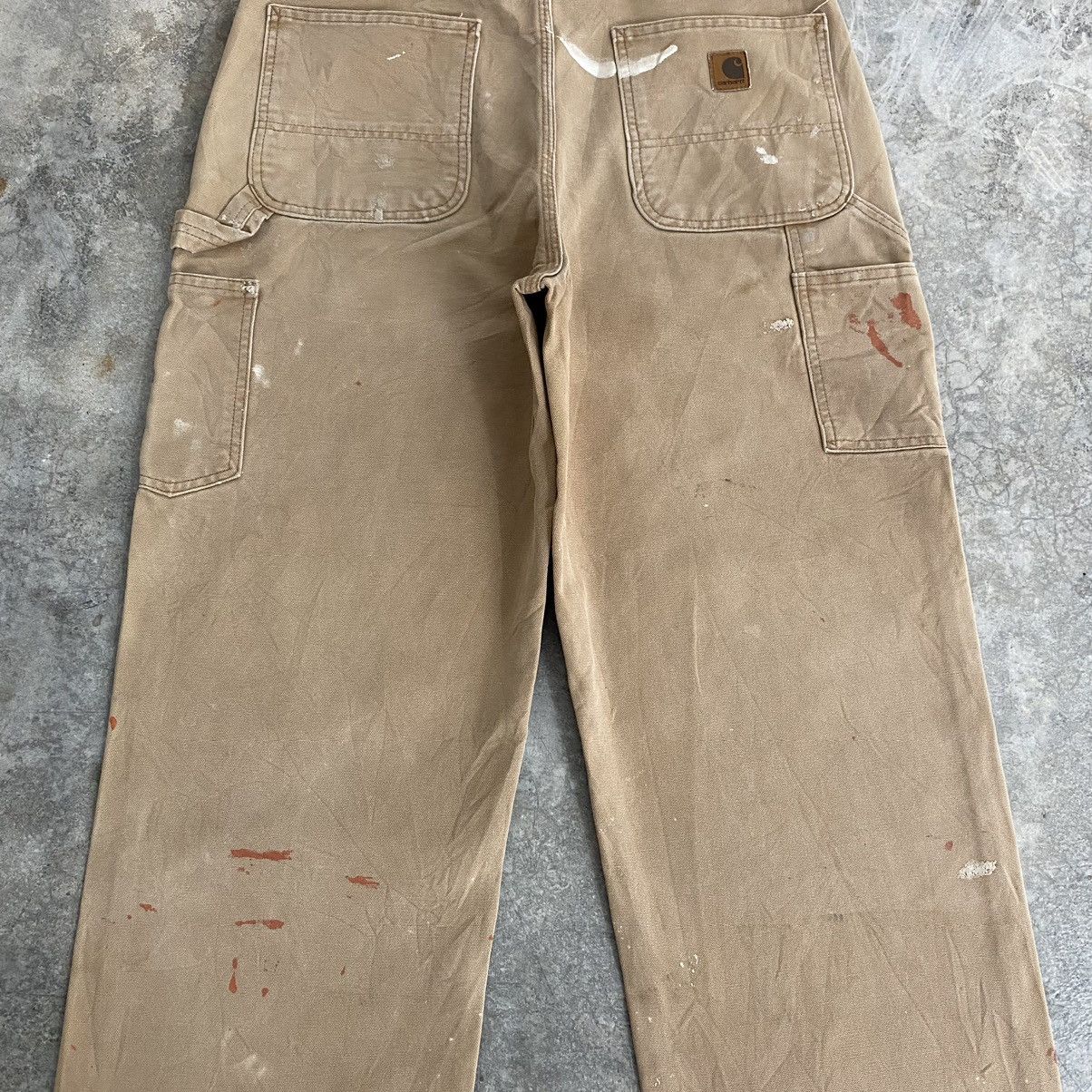 Carhartt Vintage Carhartt Faded Tan Splatter Painter Pants Size US 34 / EU 50 - 21 Thumbnail