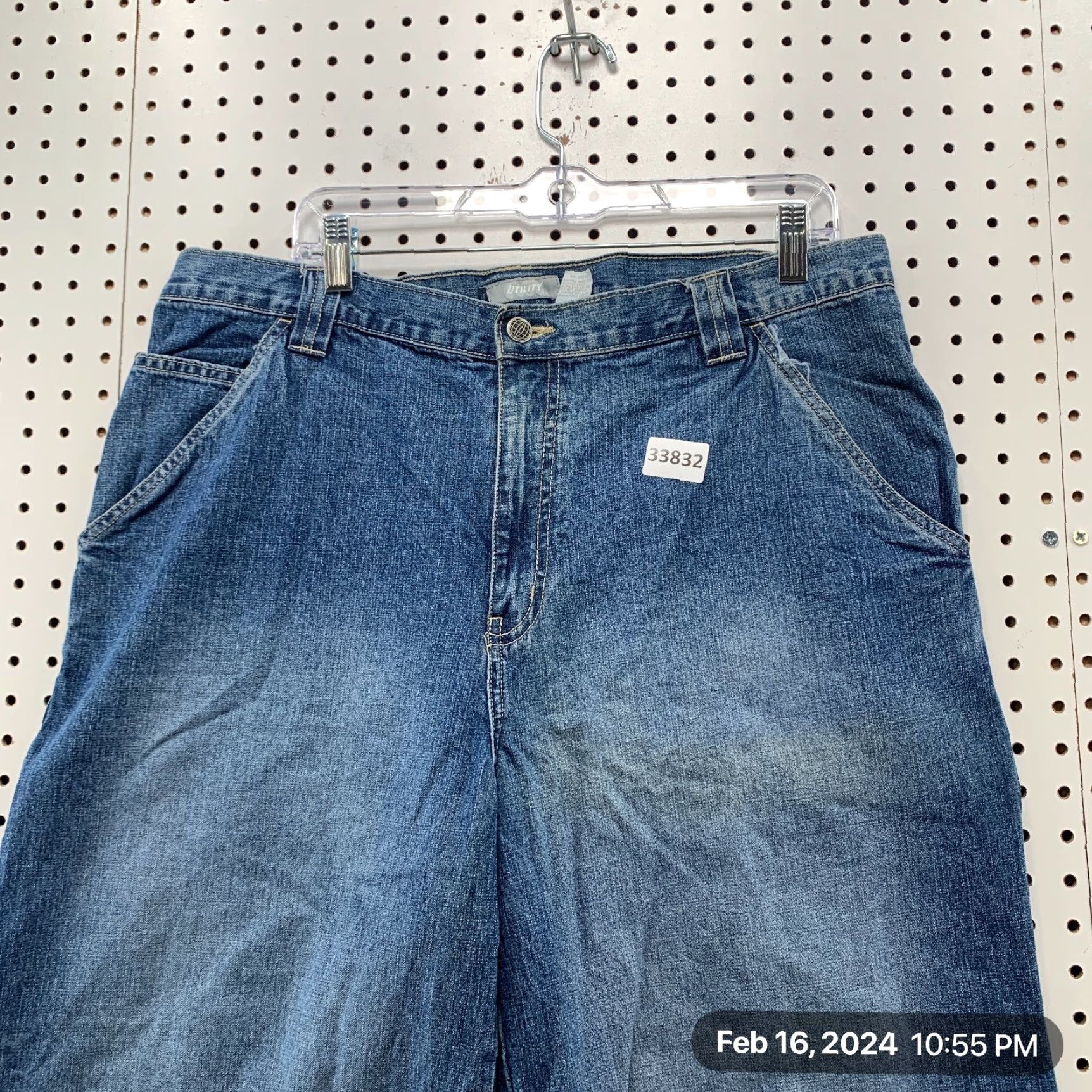 Vintage VINTAGE Utility Carpenter Shorts Mens 36X11.5 Light Blue Denim Bermuda Relaxed Fit 36 Adult Mens Size US 36 / EU 52 - 3 Thumbnail