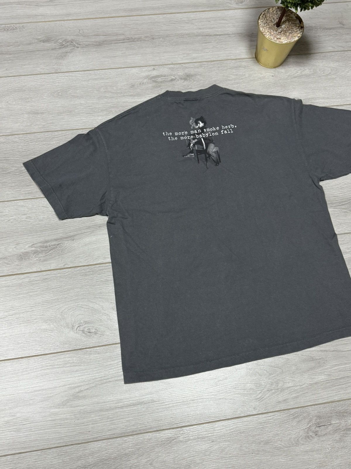 Zion Rootswear Bob Marley USA 2001 vintage Zion tee shirt more man smoke Size US XL / EU 56 / 4 - 6 Thumbnail