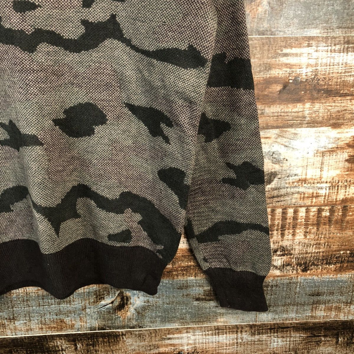 Homespun Knitwear × Japanese Brand Day in the life Camo Knitwear #A1296 Size US M / EU 48-50 / 2 - 8 Thumbnail
