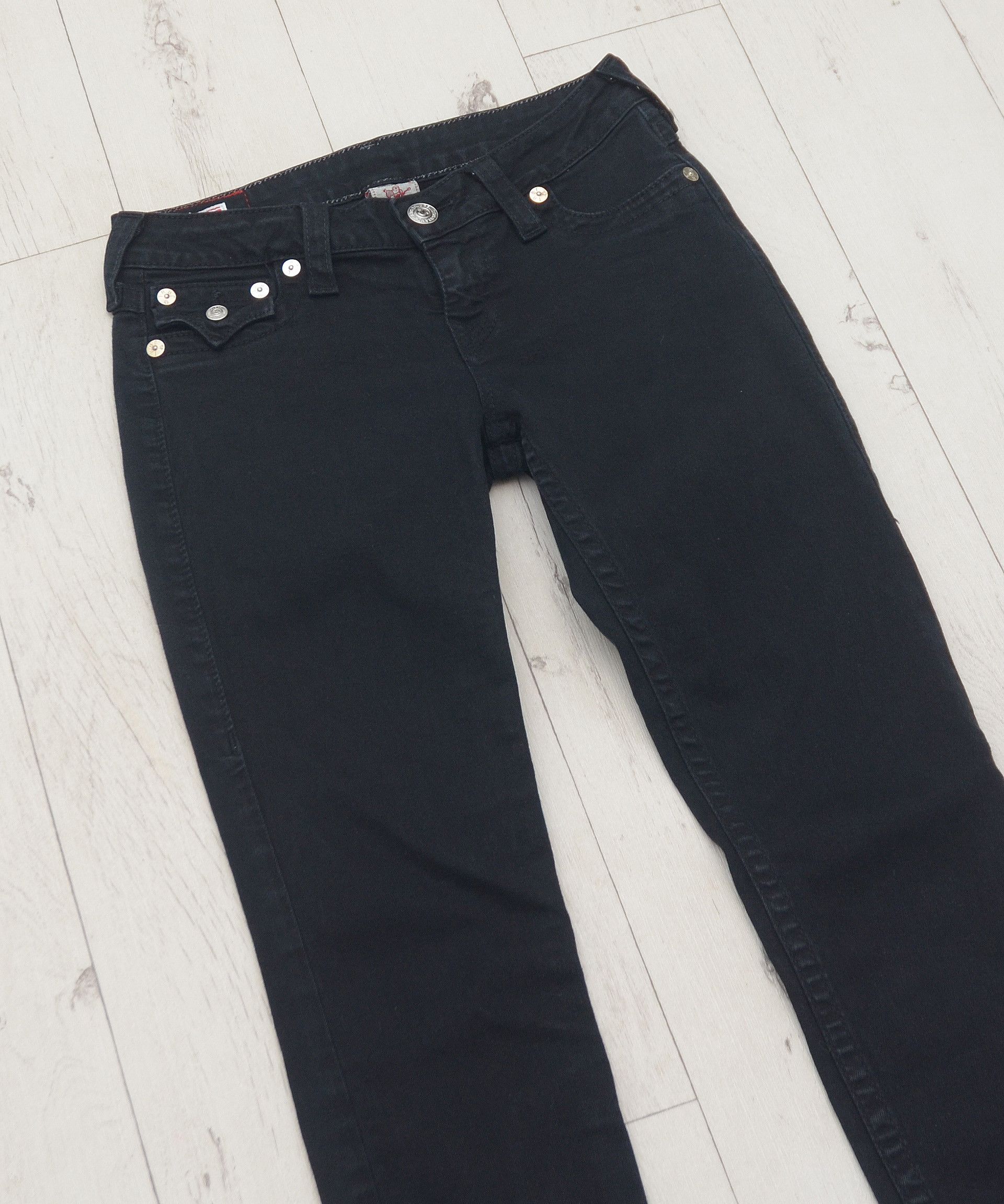 True Religion × Vintage Vintage True Religion Jeans Made in USA Misty Black Y2K Size 27" / US 4 / IT 40 - 6 Thumbnail