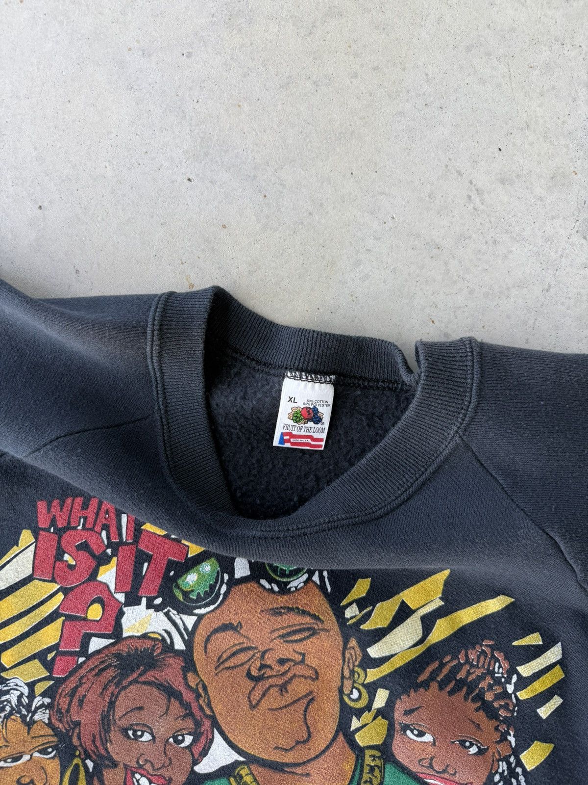 Vintage Vintage 90s Black Love What Is That, Deez Nutz Hbcu Crewneck Size US XL / EU 56 / 4 - 4 Thumbnail