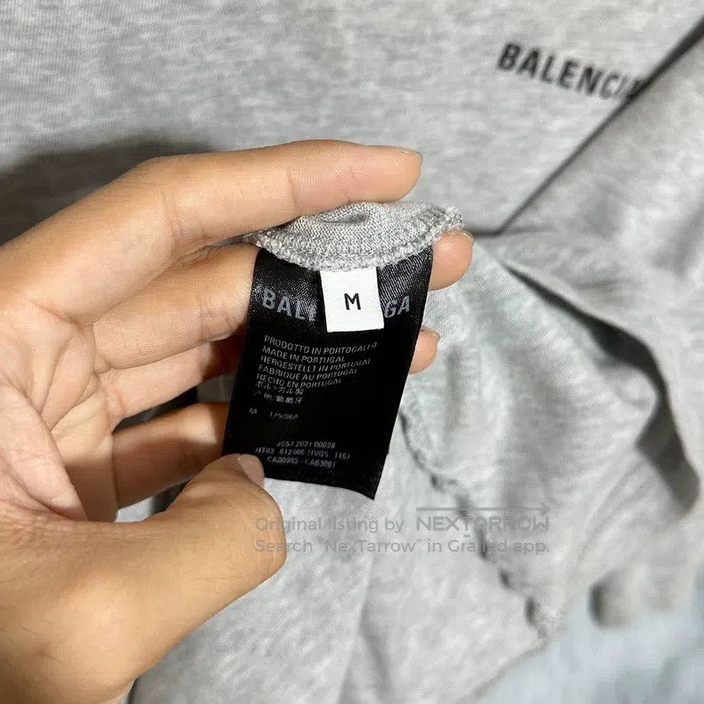 Other Balenciaga Front and Back Logo Short Sleeve T-Shirt, Grey, Size US M / EU 48-50 / 2 - 5 Thumbnail