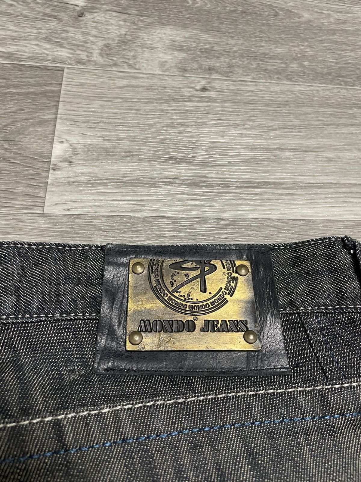 Other Vintage Mondo Distressed Skull Graphic Patchwork Jeans Denim Size US 36 / EU 52 - 24 Thumbnail