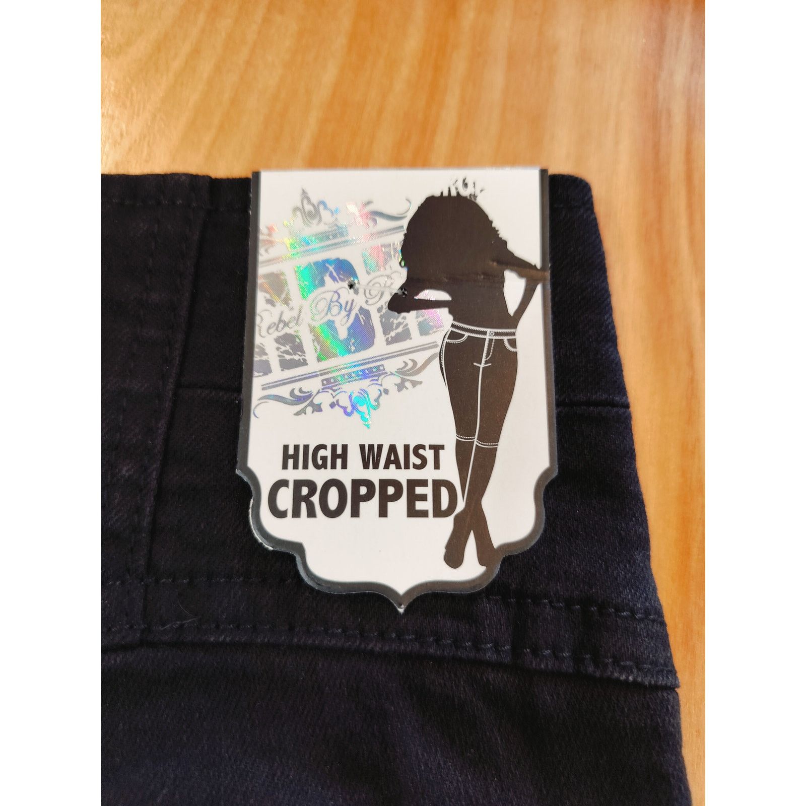 Other Rebel By Right High Waist Cropped Black Skinny Jeans Size 23" - 5 Thumbnail