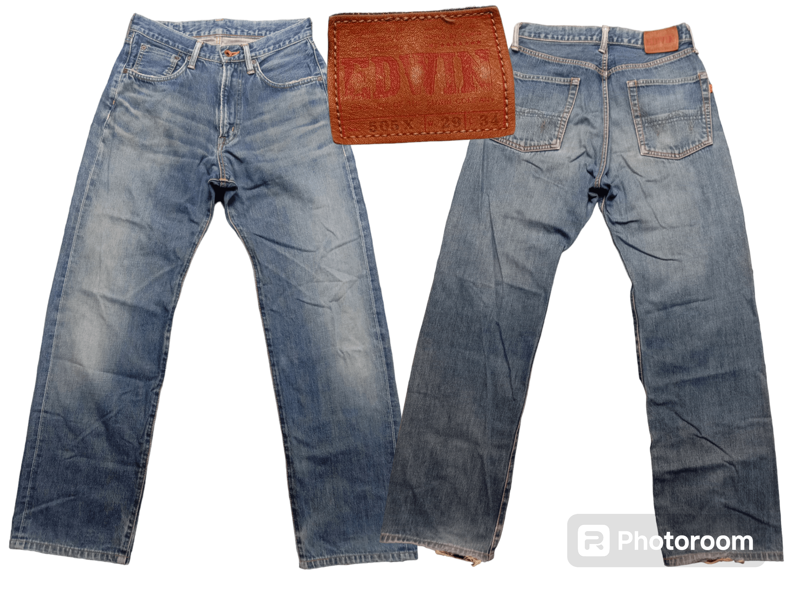 Edwin Vintage Edwin 505 X Selvedge Distressed Jeans Size US 28 / EU 44 - 1 Thumbnail