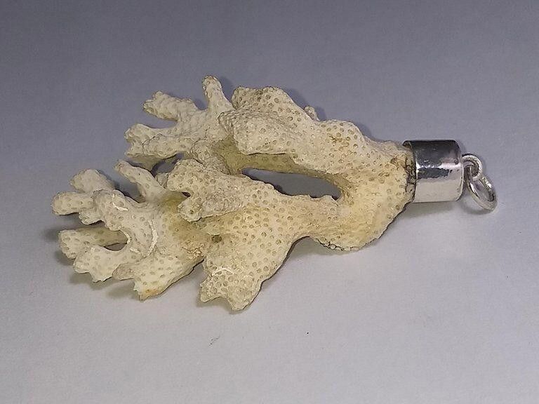 Designer Alberto Juan Hand Made White Branch Coral Sterling Pendant Size ONE SIZE - 2 Thumbnail