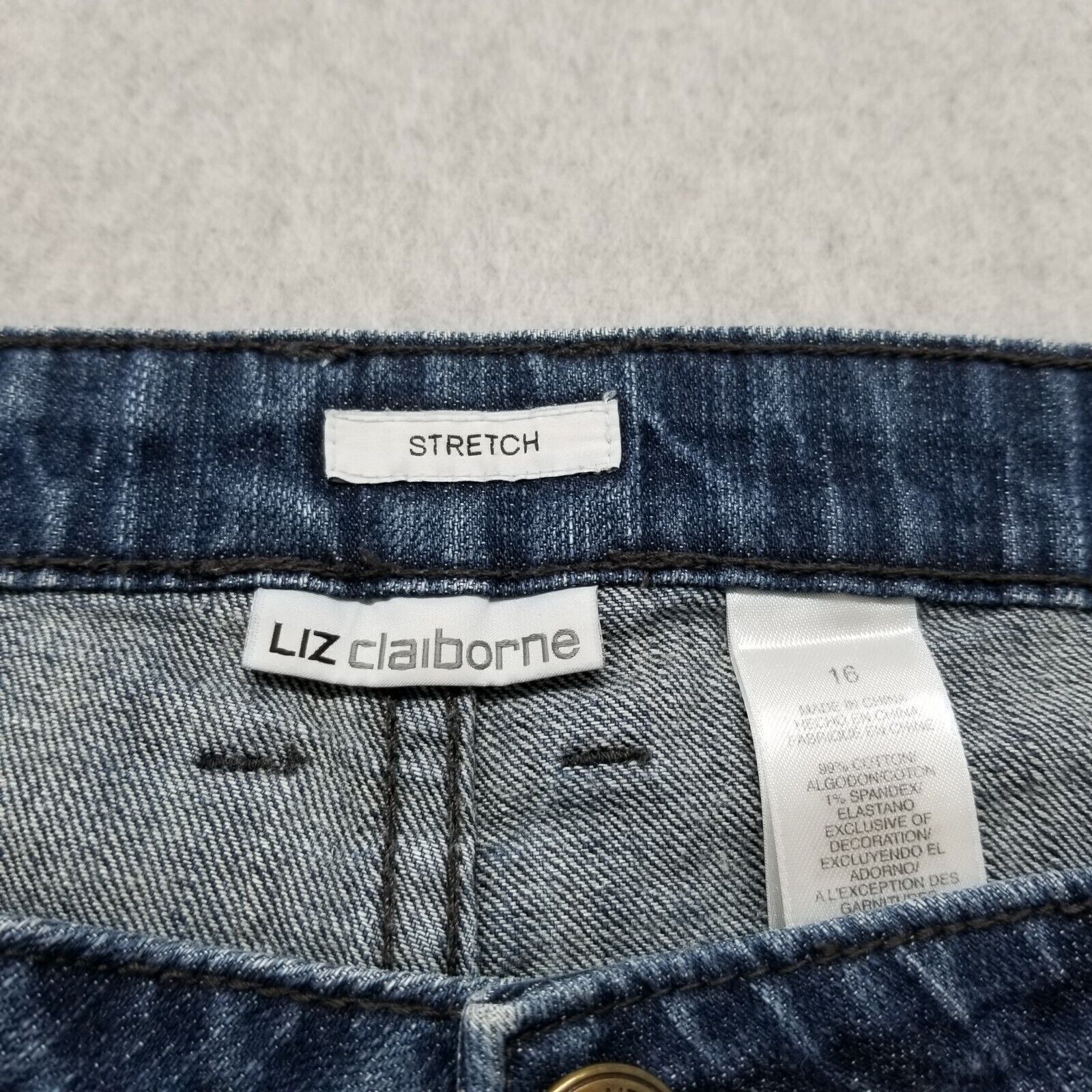 Other Liz Claiborne Jeans Womens 16 Denim Flared 38x31 Stretch Size 38" / US 16 / IT 52 - 8 Thumbnail