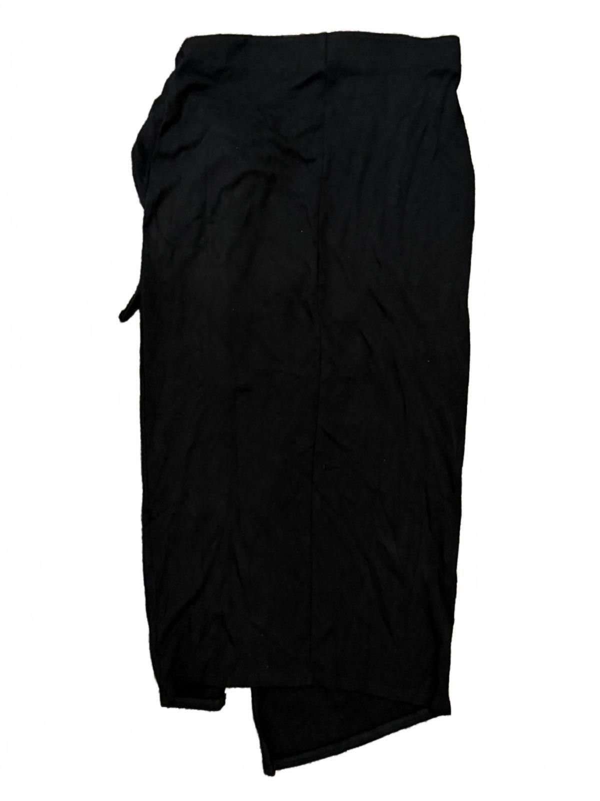 Other LULUS Good Wrap-utation Black Side-Tie Midi Skirt (SMALL) Size 28" / US 6 / IT 42 - 7 Thumbnail