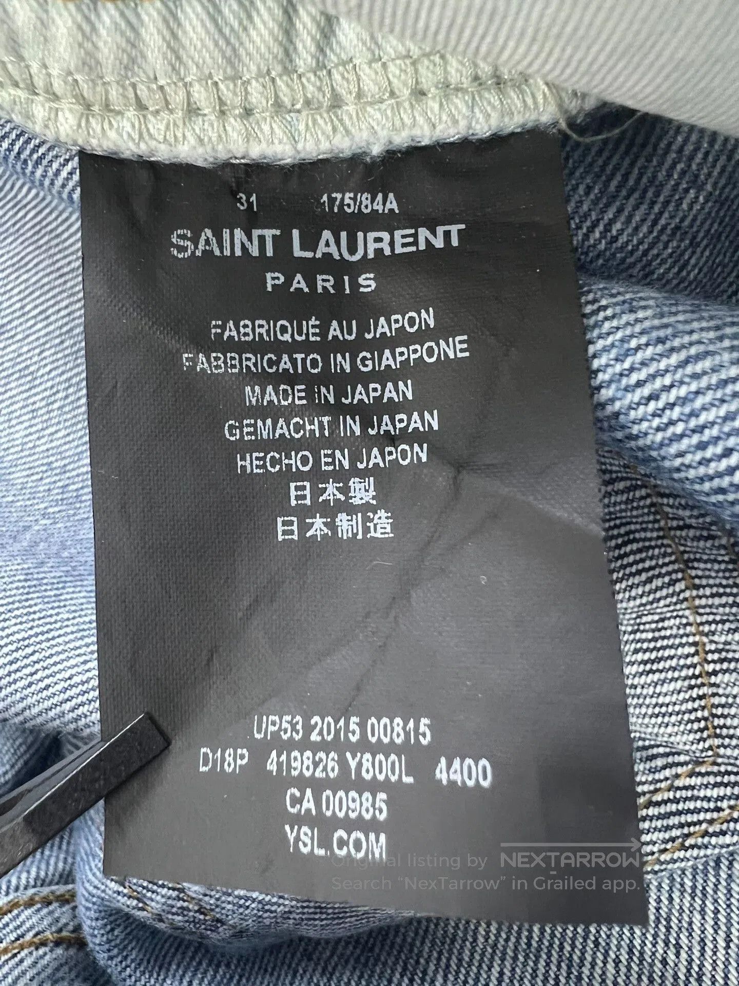 Saint Laurent Paris Saint Laurent Distressed Denim Pants. Size US 31 - 5 Thumbnail