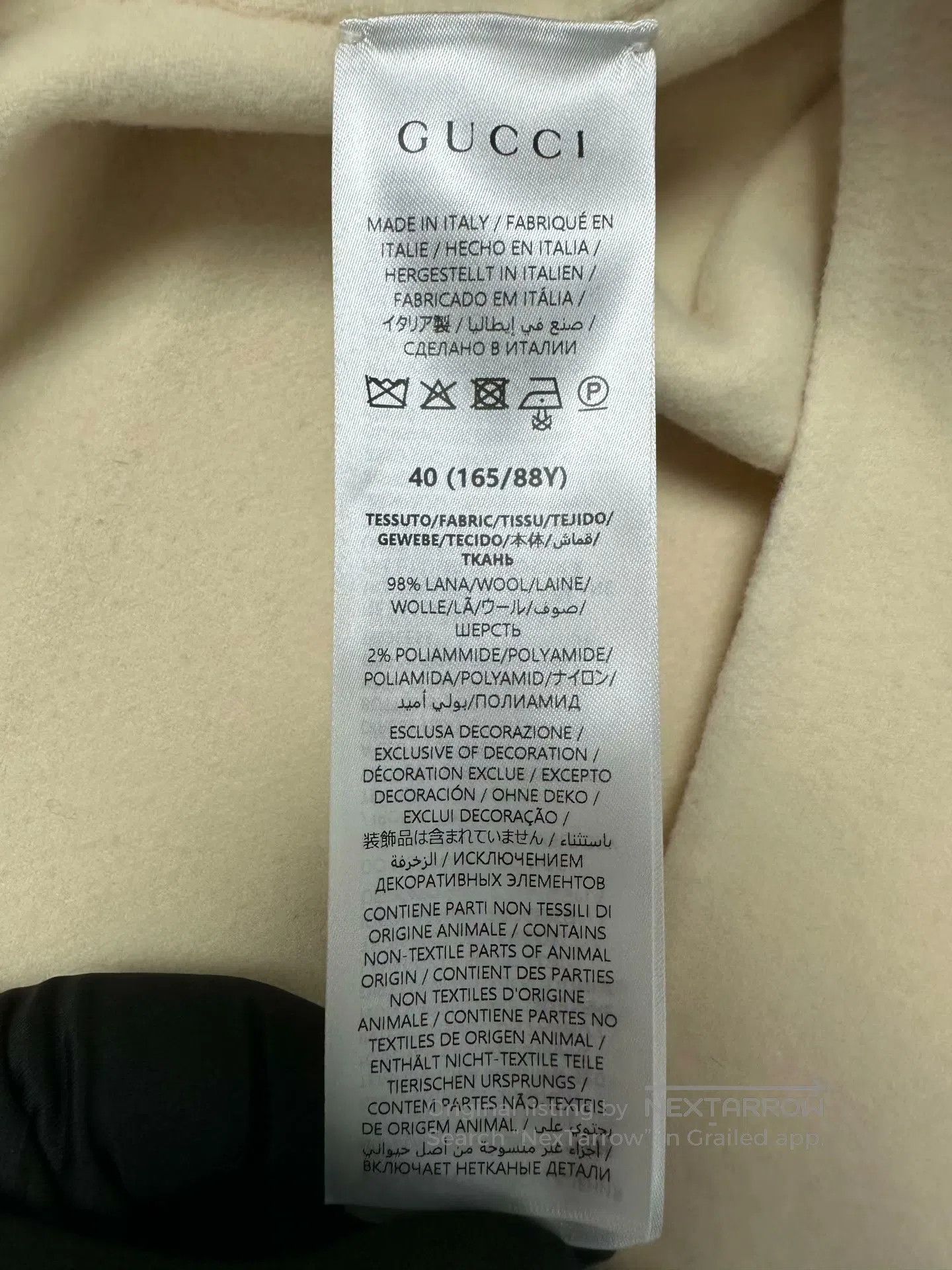 Gucci Guicci Off-White Single Breasted Cashmere Jacket| Size S / US 4 / IT 40 - 4 Thumbnail