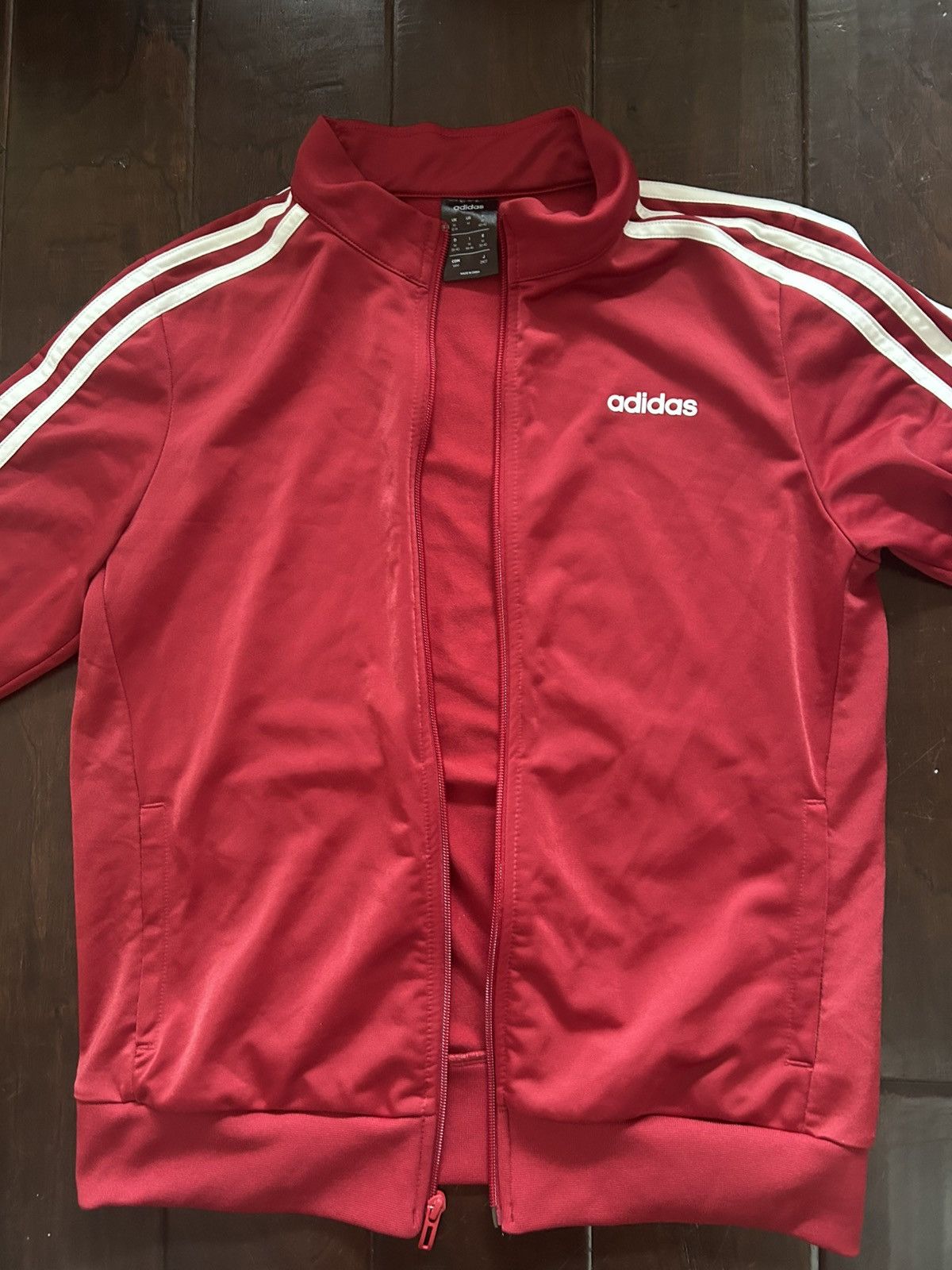 Adidas Y2K Stylish Adidas Track Coat Red and White Size US M / EU 48-50 / 2 - 1 Thumbnail