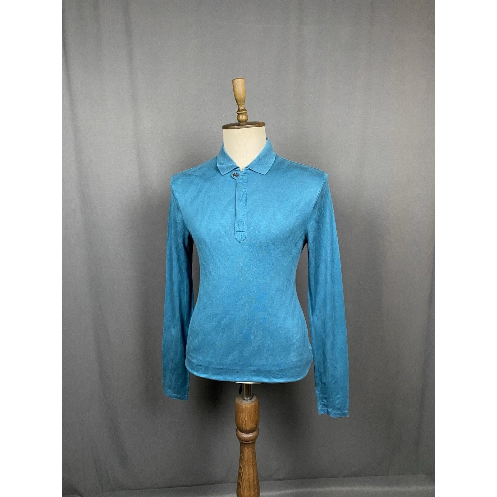 Versace Versace Collection Men's Turquoise Green Collared Polo Sweat Size US L / EU 52-54 / 3 - 5 Thumbnail