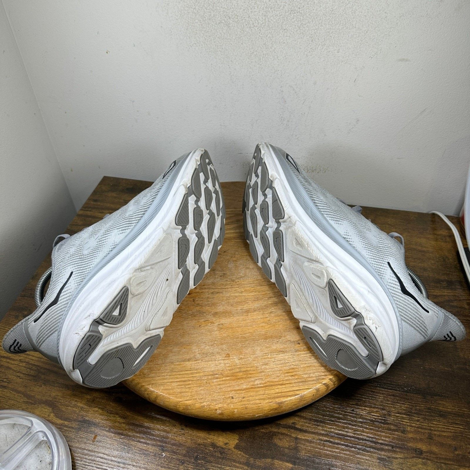 Hoka Clifton 9 Mens Size 12.5 Grey White Athletic Running Shoes (1127895 HMBC) HOKA MEN main image 2