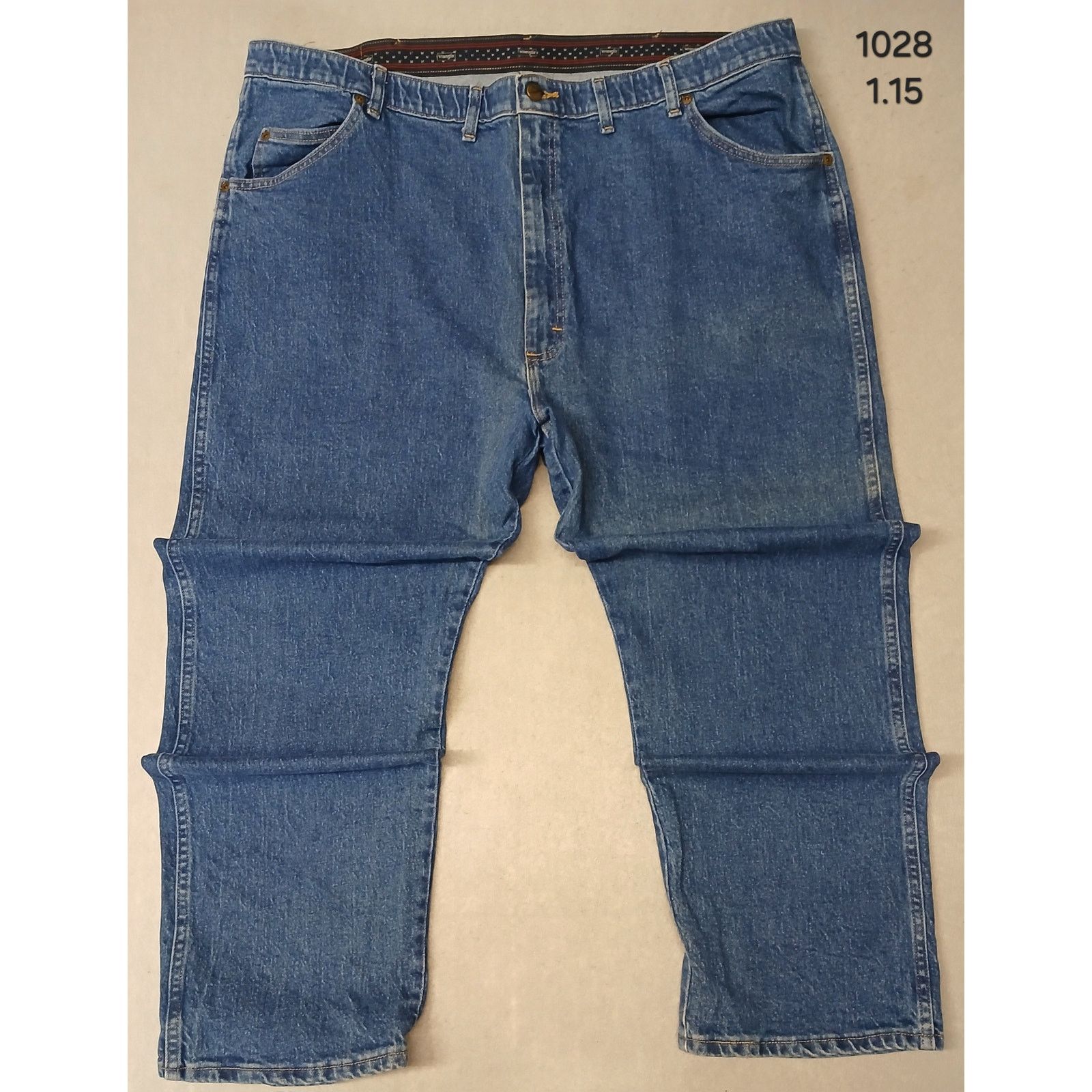 Wrangler Wrangler (46x29) Straight Stretch Waist Blue Denim Jeans Size US 30 / EU 46 - 1 Thumbnail