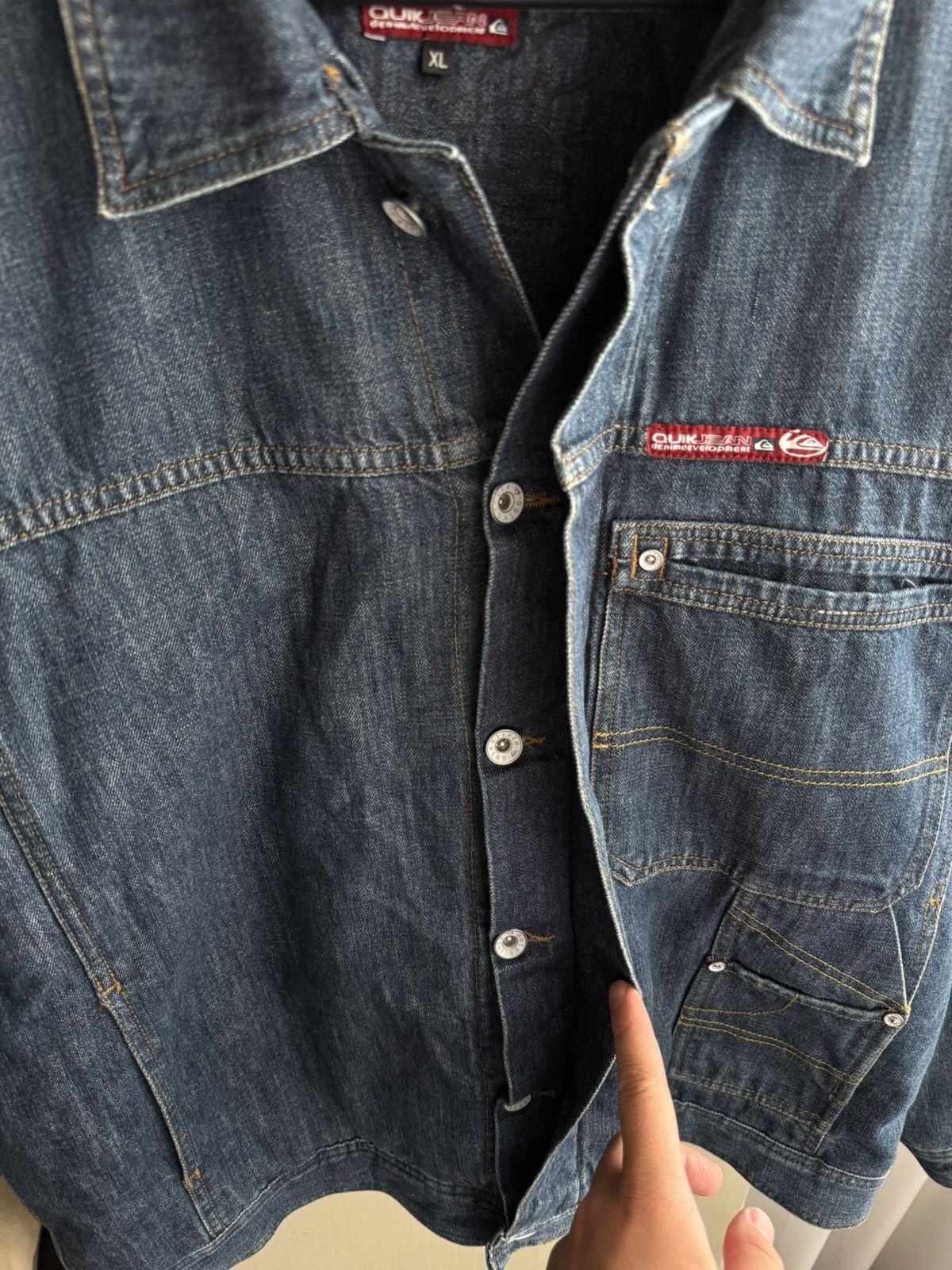 Quiksilver Quiksilver Vintage Y2K Denim Jacket Size Xl Size US XL / EU 56 / 4 - 4 Thumbnail