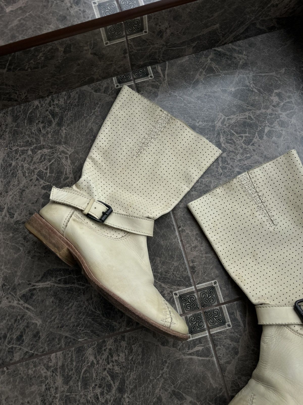 Marithe + Francois Girbaud Vintage Marithé François Girbaud Leather Ankle Boots Women Size US 8.5 / IT 38.5 - 3 Thumbnail