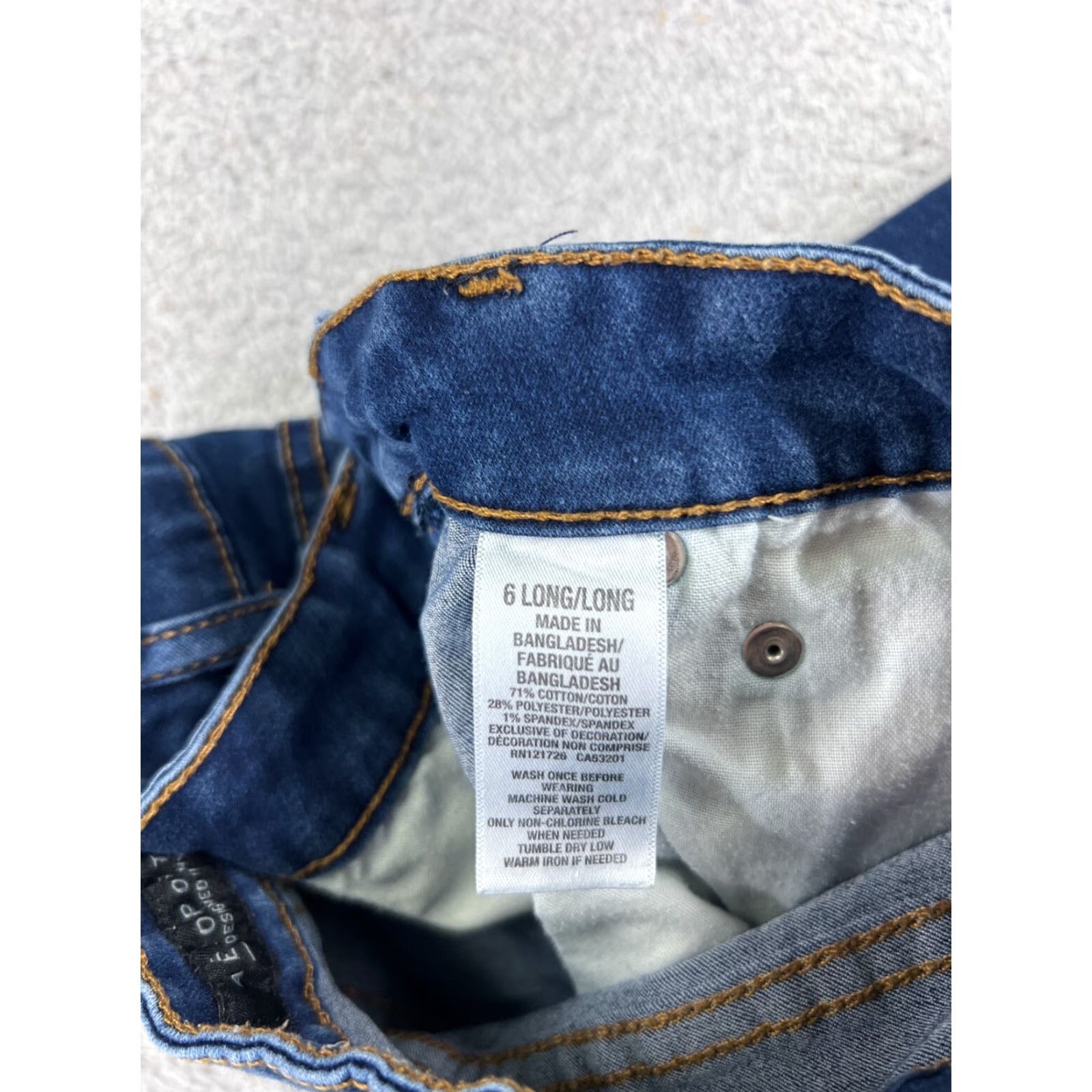Vintage Aéropostale Jeans Womens 6 Long Blue High Waisted Jegging Cotton Blend 25x28 Denim Stretch 5-Pocket Mens Women Girls? Wait. Size 28" / US 6 / IT 42 - 7 Thumbnail