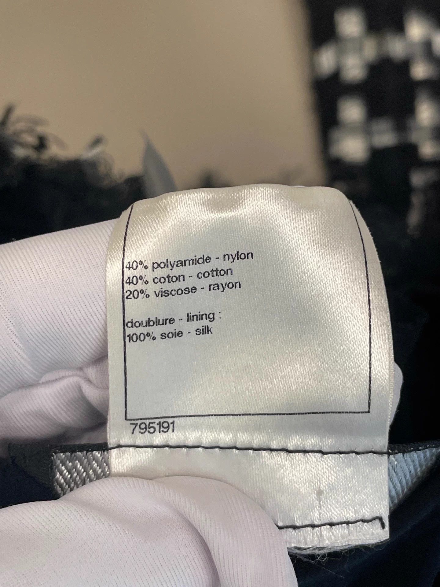 Chanel Chanel black white check nylon-cotton jacket 40B Size M / US 6-8 / IT 42-44 - 4 Thumbnail