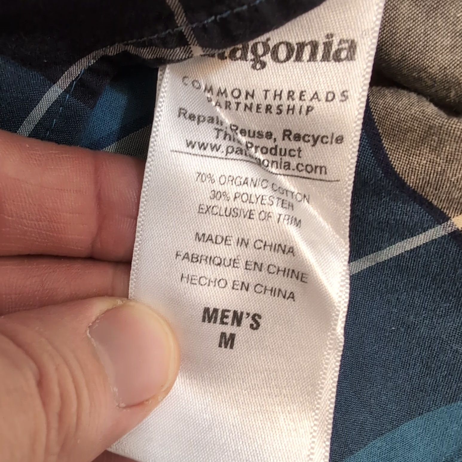 Patagonia Patagonia Shirt Mens Medium Blue Beige Plaid Short Sleeve Button Up Collared Size US M / EU 48-50 / 2 - 3 Thumbnail