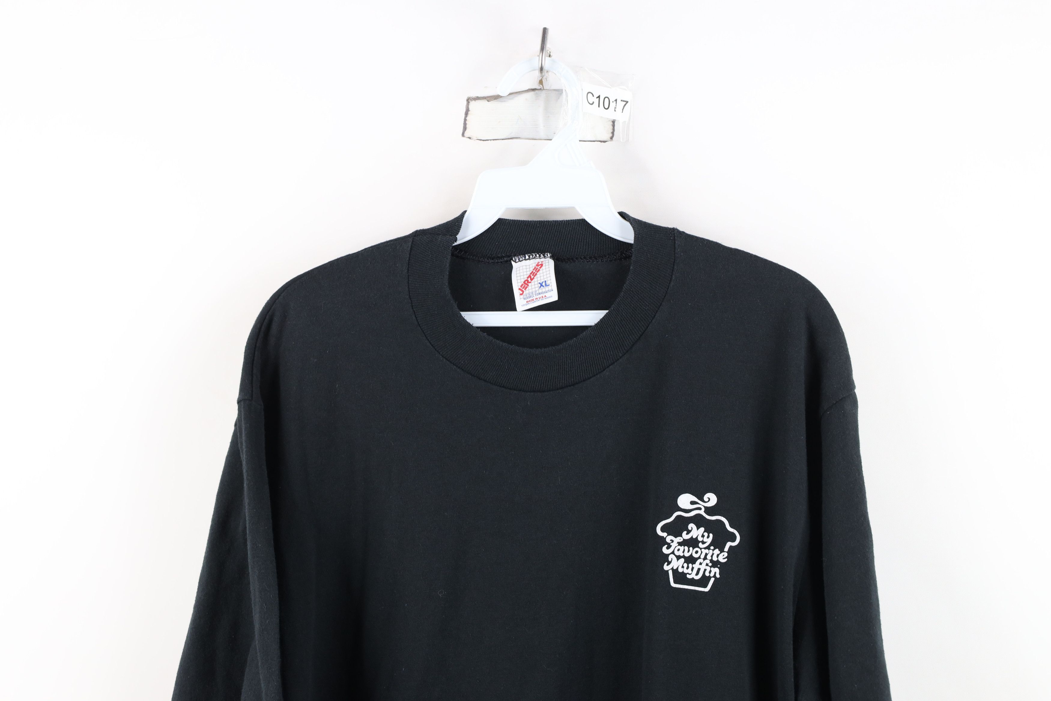 Vintage Vintage 90s Streetwear My Favorite Muffin T-Shirt Black USA Size XL / US 12-14 / IT 48-50 - 2 Thumbnail