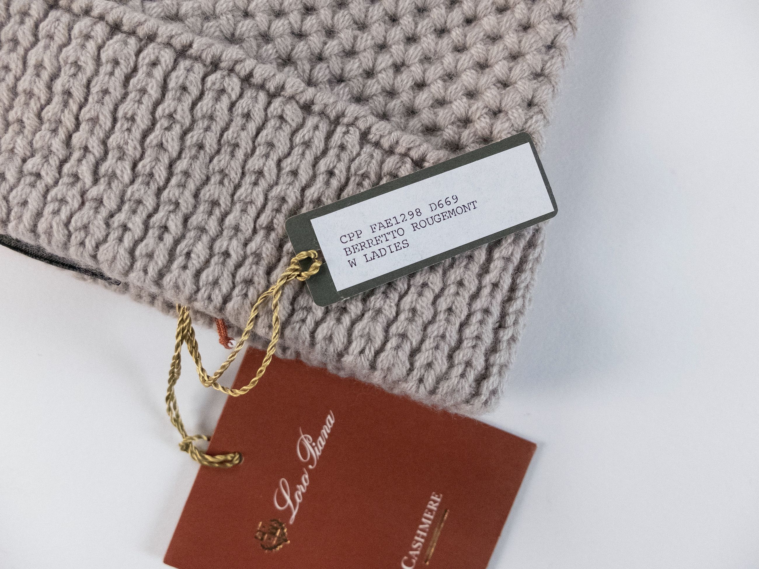 Loro Piana LORO PIANA Rougemont light beige cashmere beanie hat Size ONE SIZE - 3 Thumbnail