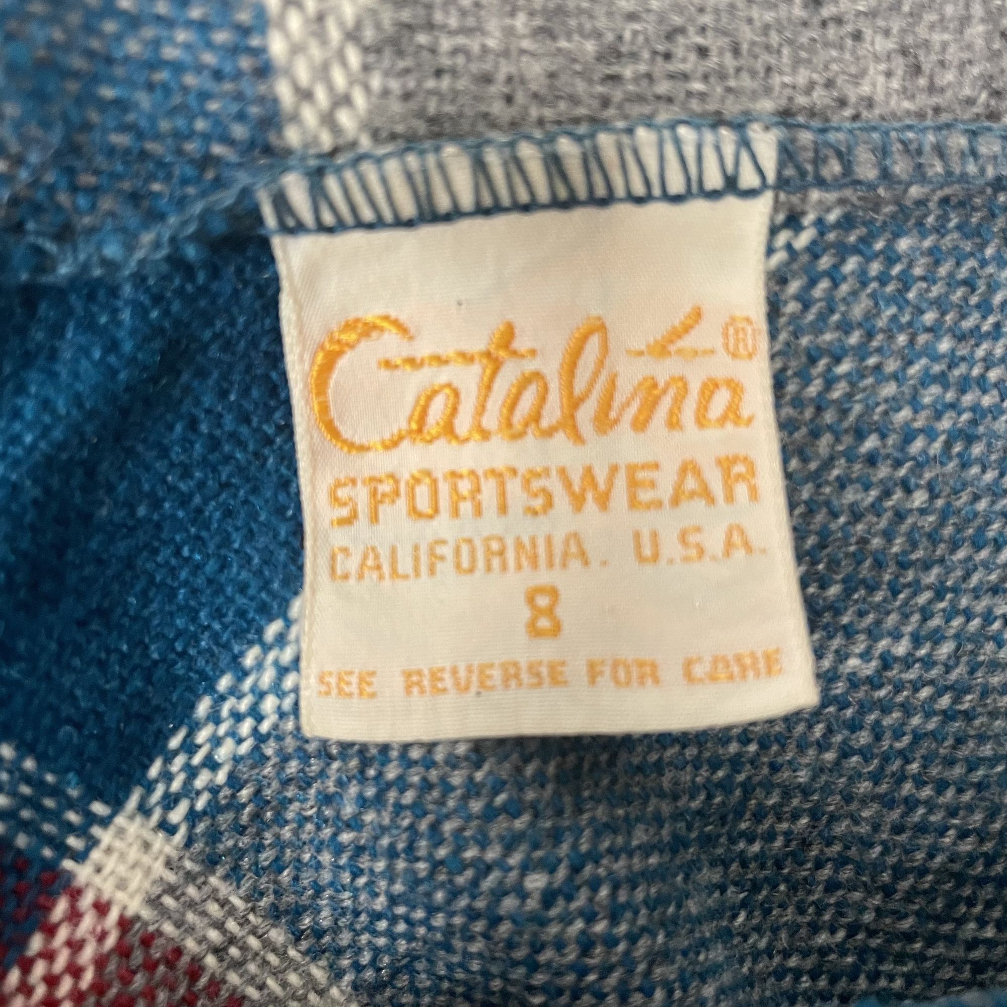 Other Vtg Catalina Sportswear MoD Red Blue PLAID Wool Skirt Size 30" / US 8 / IT 44 - 4 Thumbnail