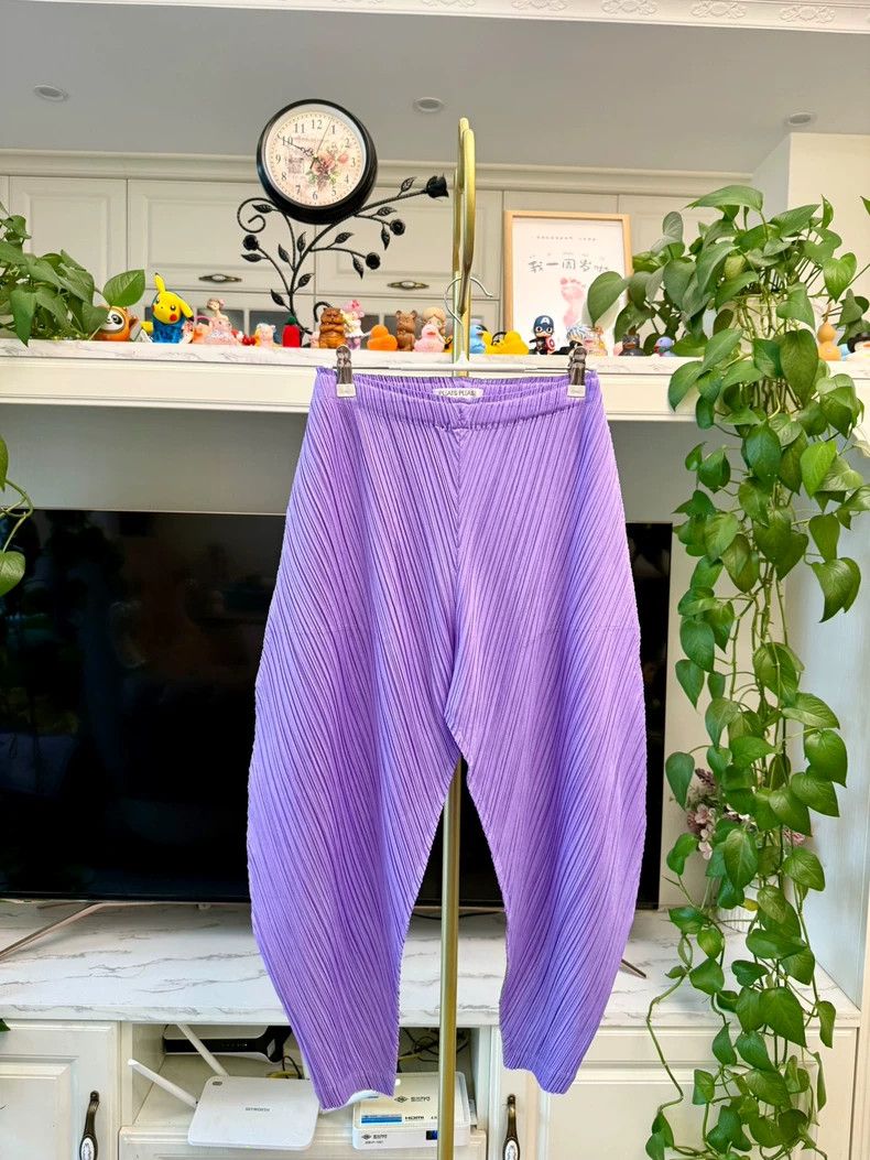 Issey Miyake Issey Miyake size:3 Purple pleated pants Size 42" / US 20 - 1 Thumbnail