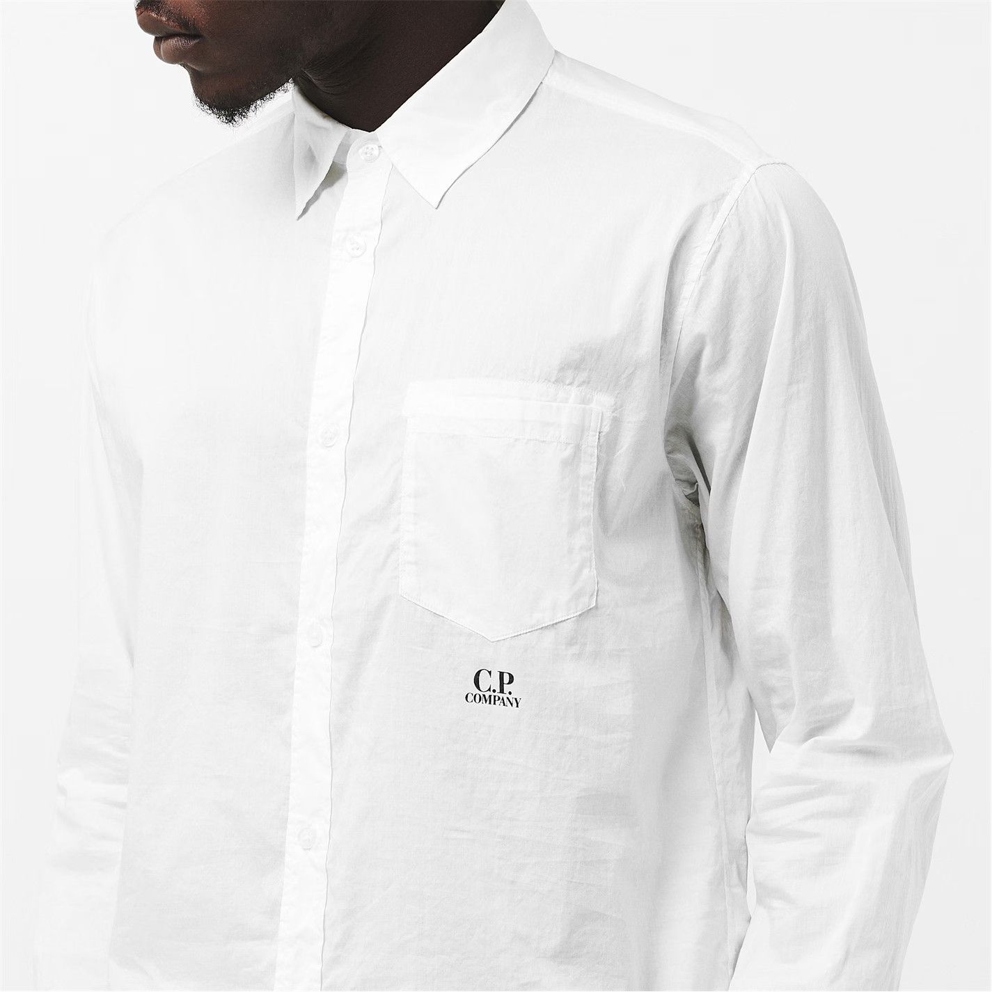 C.P. Company o1g2r1mq0426 Long Sleeve Shirt in White Size US M / EU 48-50 / 2 - 6 Thumbnail