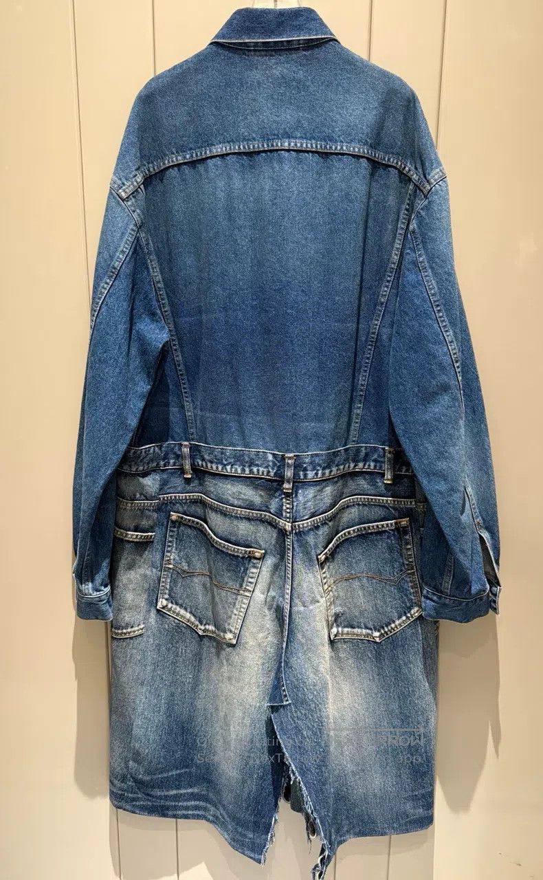 Balenciaga Balenciaga Denim Patchwork Long Sleeve Dress Size XS / US 0-2 / IT 36-38 - 5 Thumbnail