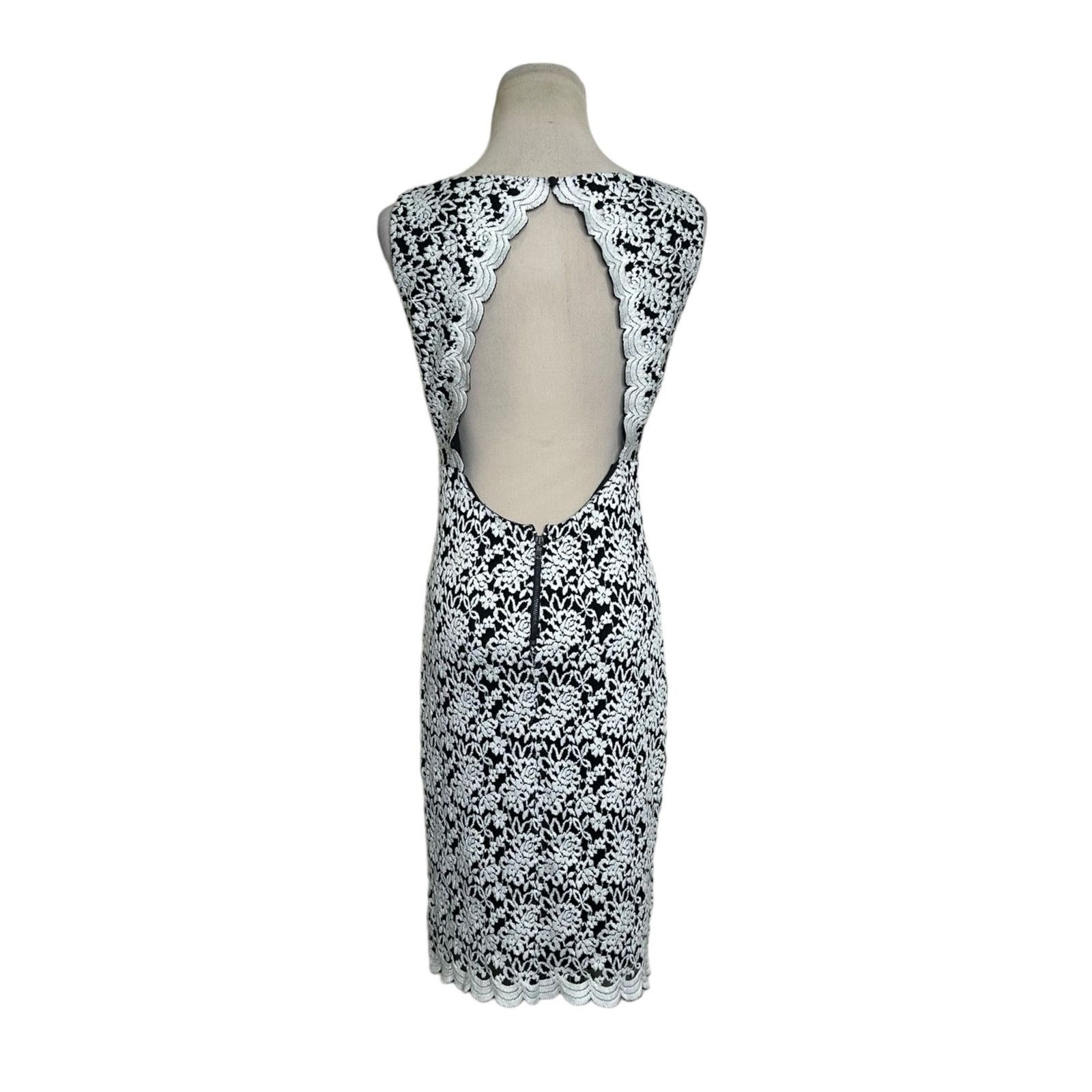 Alice + Olivia Alice + Olivia Lace Floral Open Back Mini Dress Size 4 Size S / US 4 / IT 40 - 9 Thumbnail