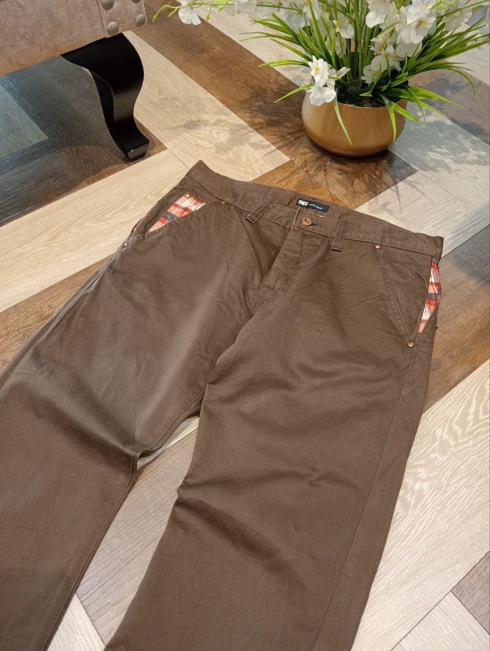 Japanese Brand VINTAGE CONCAVE ATTEMPT JAPAN BROWN COTTON PANTS Size US 33 - 4 Thumbnail